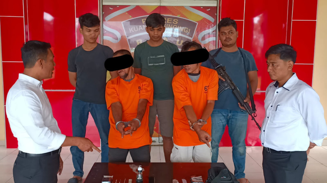 Tim Mata Elang Satresnarkoba Polres Kuansing Bekuk Tersangka Tindak Pidana Narkotika Jenis Sabu di Desa Sako Pangean