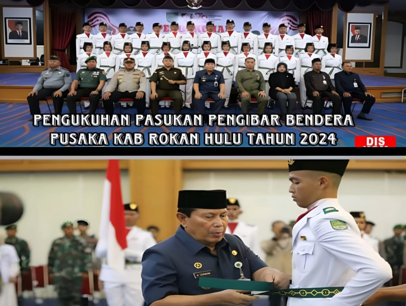 Bupati Rokan Hulu Kukuhkan 27 Anggota Paskibraka Jelang HUT RI ke-79