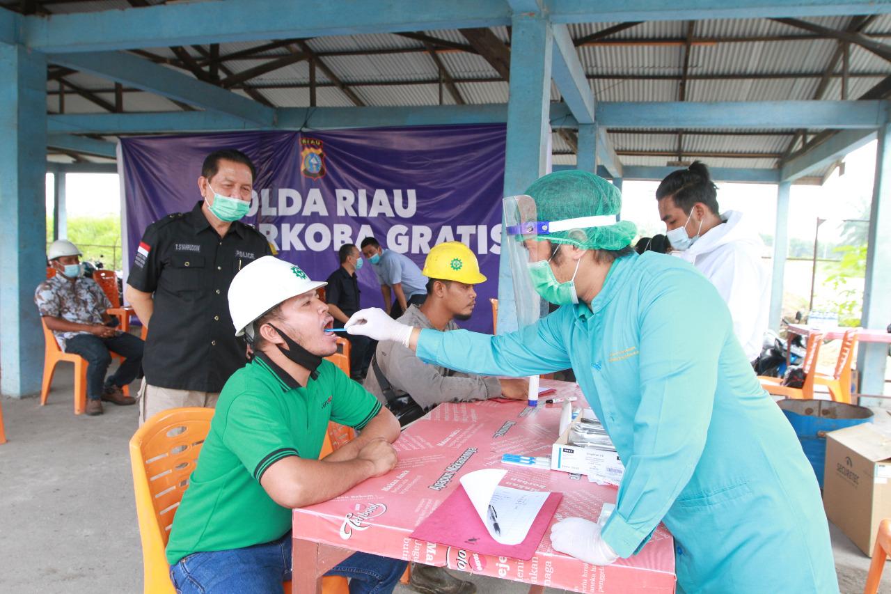 Gratis, Ditresnarkoba Polda Riau Lakukan Test Narkoba DiLingkup Tenaga Kerja