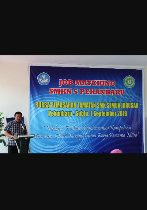 Perekrutan Lulusan SMK dalam kegiatan Jobmatching di SMKN 5 Pekanbaru 2018 Bersama Topkarir.com