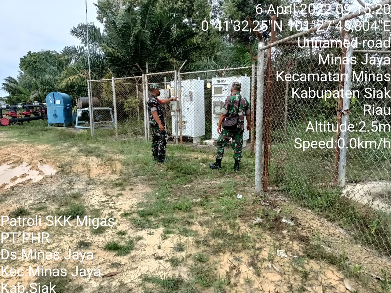 Serma Zulkifli & Kopda AKP Hutagalung Patroli Binter SKK Migas di Wilayah Minas Jaya