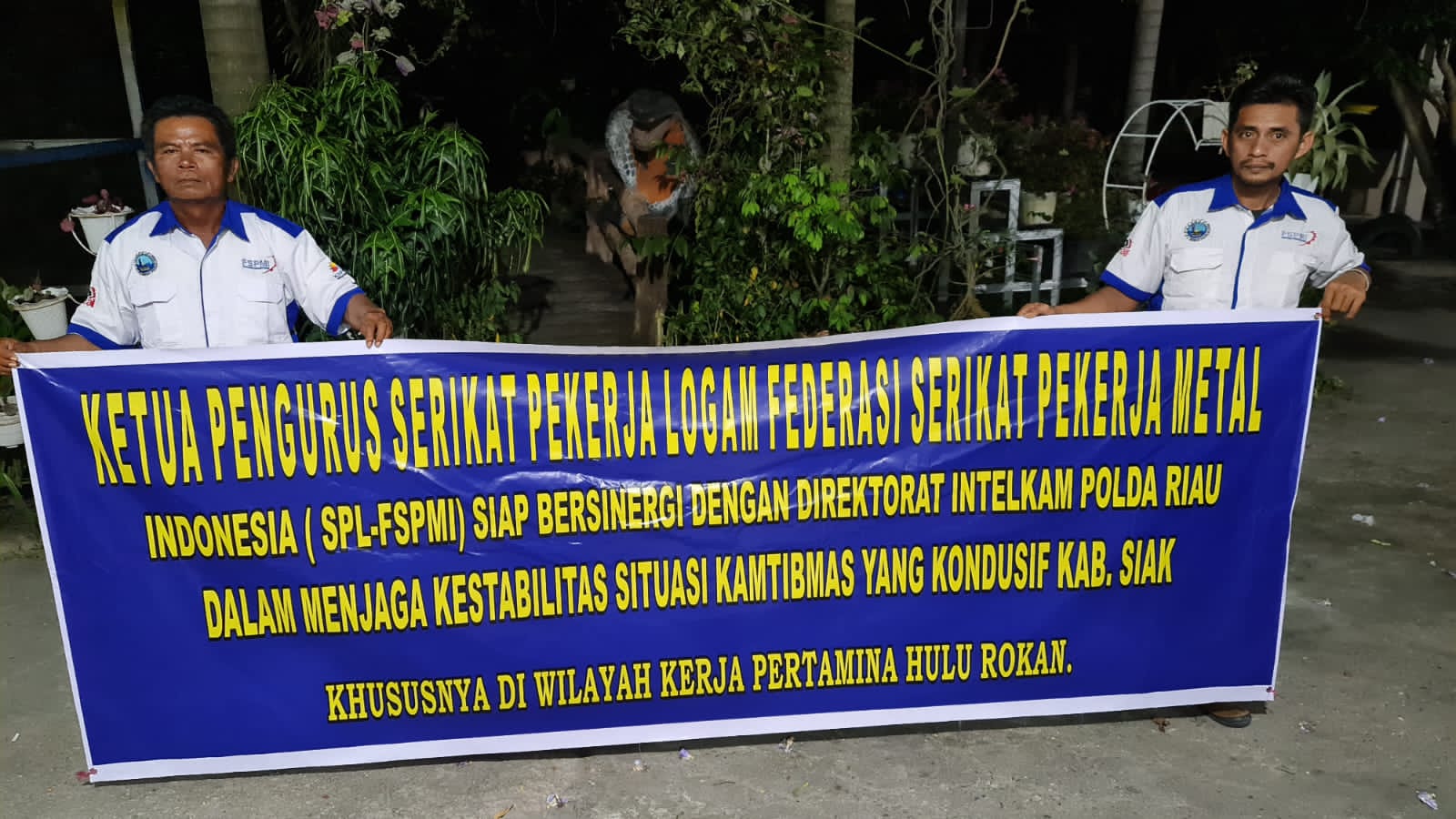 Ketua SPL-FSPMI Siap Bersinergi Dengan Dit Intelkam Polda Riau dan Polres Siak