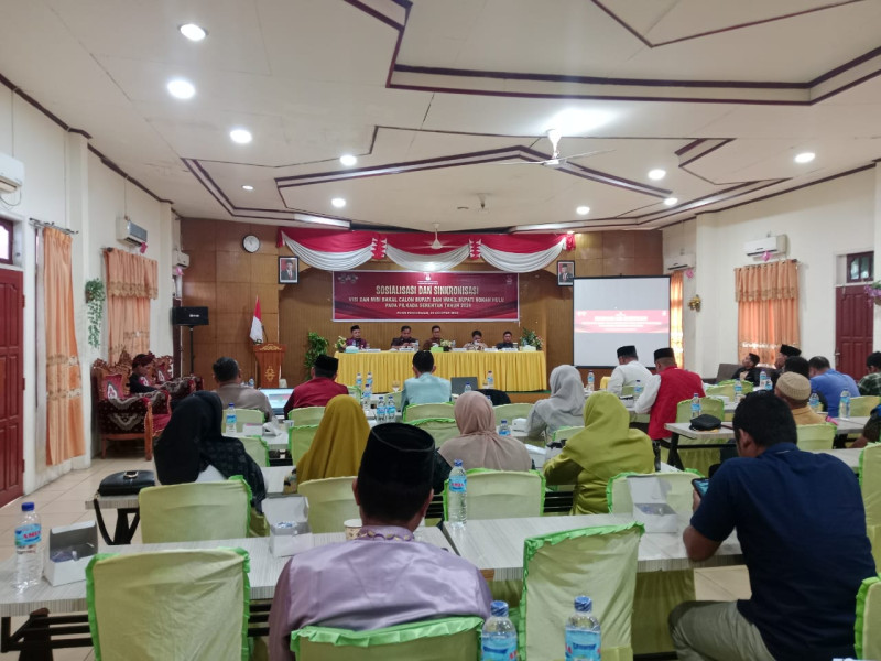 KPU Rohul Gelar Sosialisasi & Sinkronisasi Visi-Misi Jelang Pilkada Serentak 2024