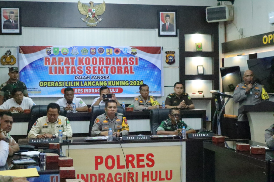 Persiapan Pengamanan Nataru, Polres Inhu Gelar Rapat Lintas Sektoral