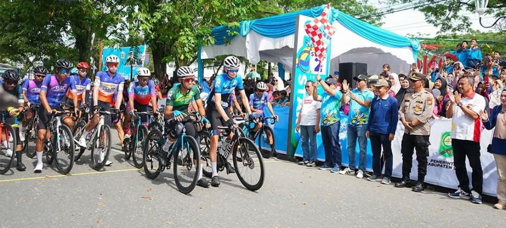 Dilepas Wabup Husni, Tour de Siak 2024 Etape Kedua Penuh Tantangan Berat Menanti Para Pebalap