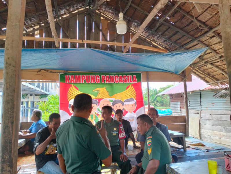 Serka D Sihombing Babinsa Koramil 03/Minas Komsos Nilai-nilai Pancasila Bagi Warga Binaan