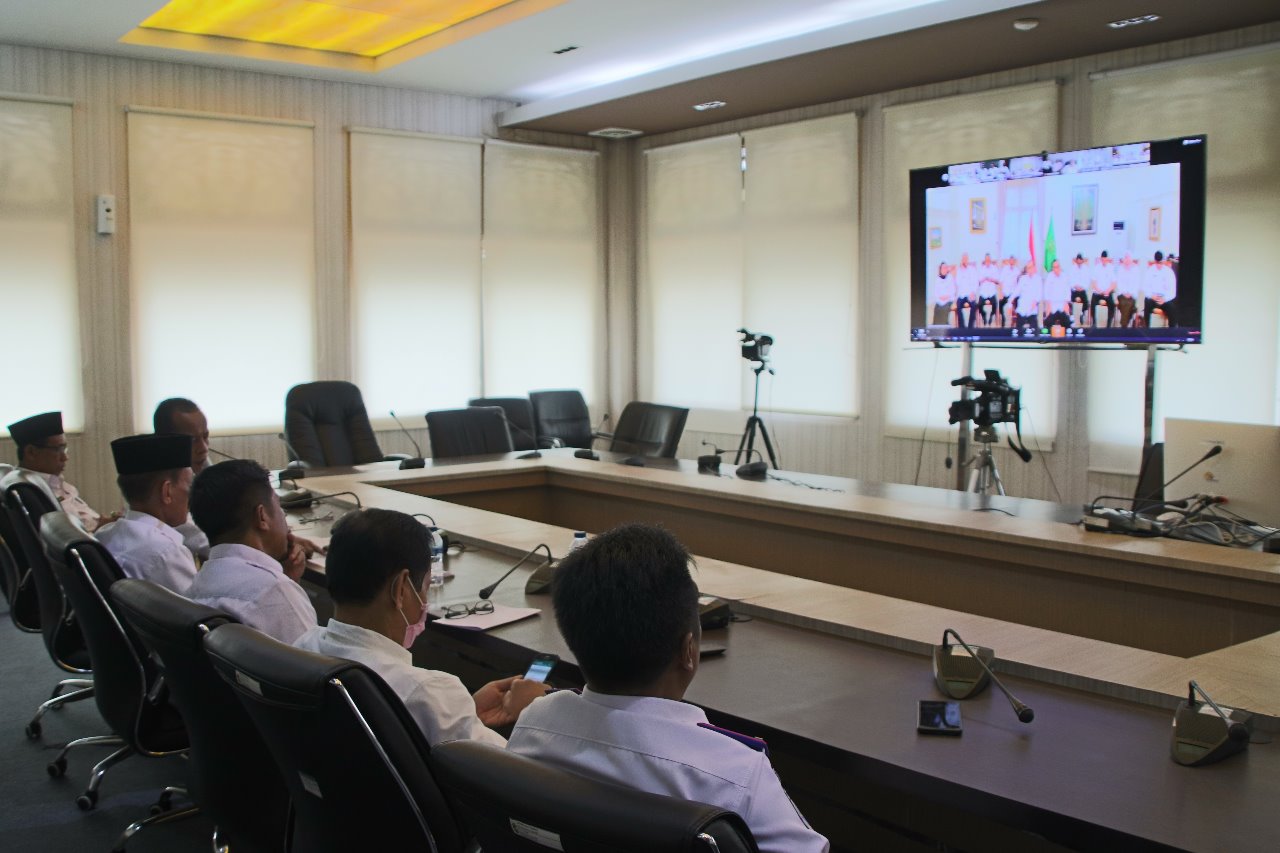 COVID -19,Wabup H.Zardewan Laporkan Antisipasi Penanggulangan, Videoconference Bersama Gubri