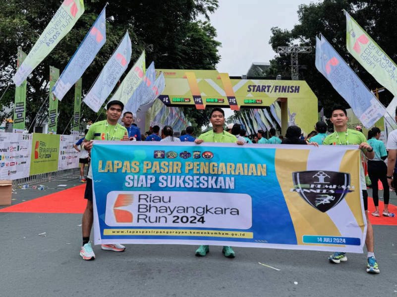 Lapas Pasir Pengaraian Ambil Bagian dalam Bhayangkara Run 2024