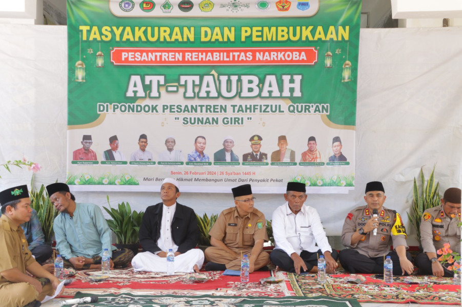 Kapolres Inhu Hadiri Tasyakuran dan Peresmian Ponpes Rehabilitasi Narkoba