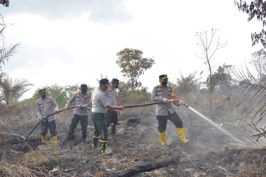 Polres Inhu dan Instansi Terkait Bentuk Posko Terpadu Penanggulangan Karhutla