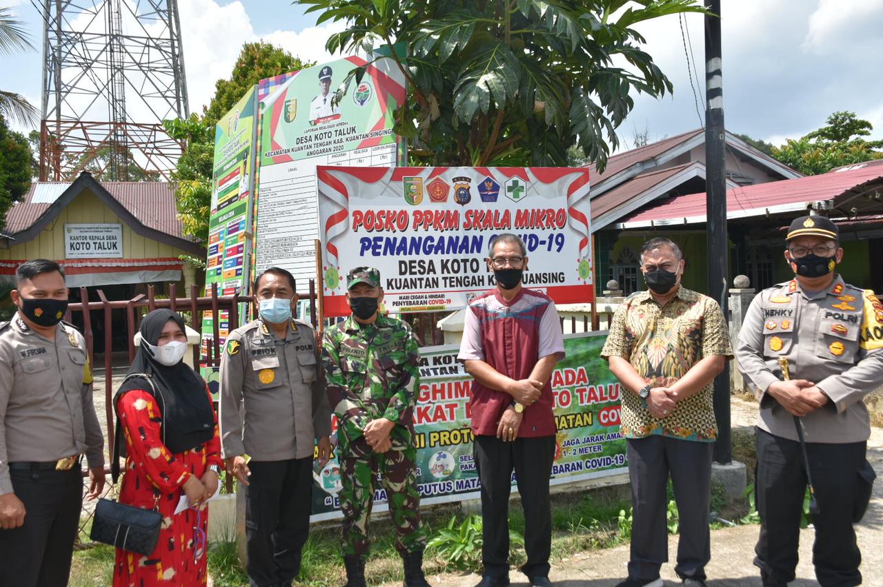 POLDA RIAU kunjungi Polres Kuansing dalam kegiatan penanganan penyebaran Covid -19 dan PPKM Mikro