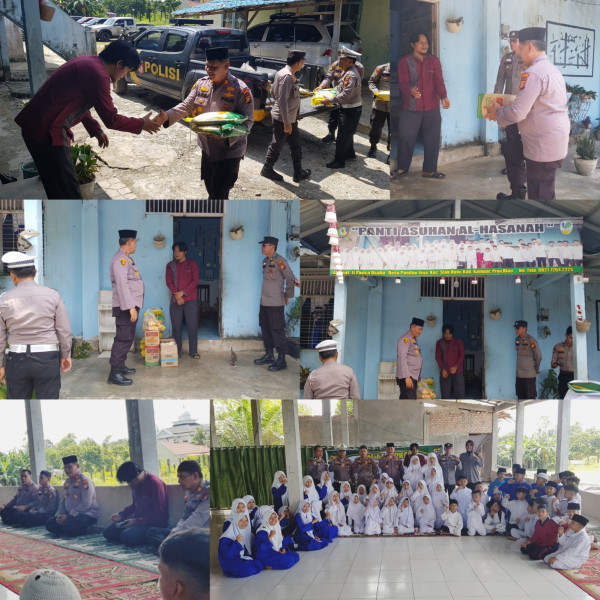 Bersempena Dengan Jum'at Barokah, Polsek Siak Hulu Gelar Cooling System Pilkada Damai Bersama Panti Asuhan Al-Hasanah Desa Pandau Jaya