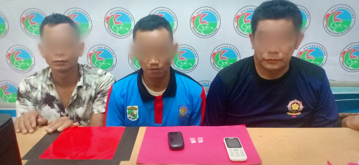 Polres Pelalawan Tangkap 3 Pria Pengguna Shabu, Dua Diantaranya Oknum Satpol PP