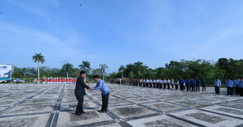 Pimpin Apel Peringatan Hari Otonomi Daerah ke XXIII, Alfedri Sampaikan Tiga Pesan Mendagri