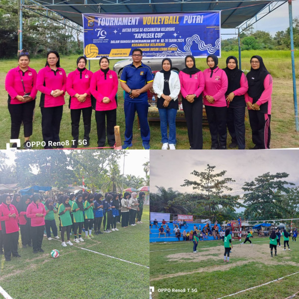 Tournament Volley Ball Putri Kapolsek Cup 1 Meriahkan HUT RI ke-79 di Kelayang