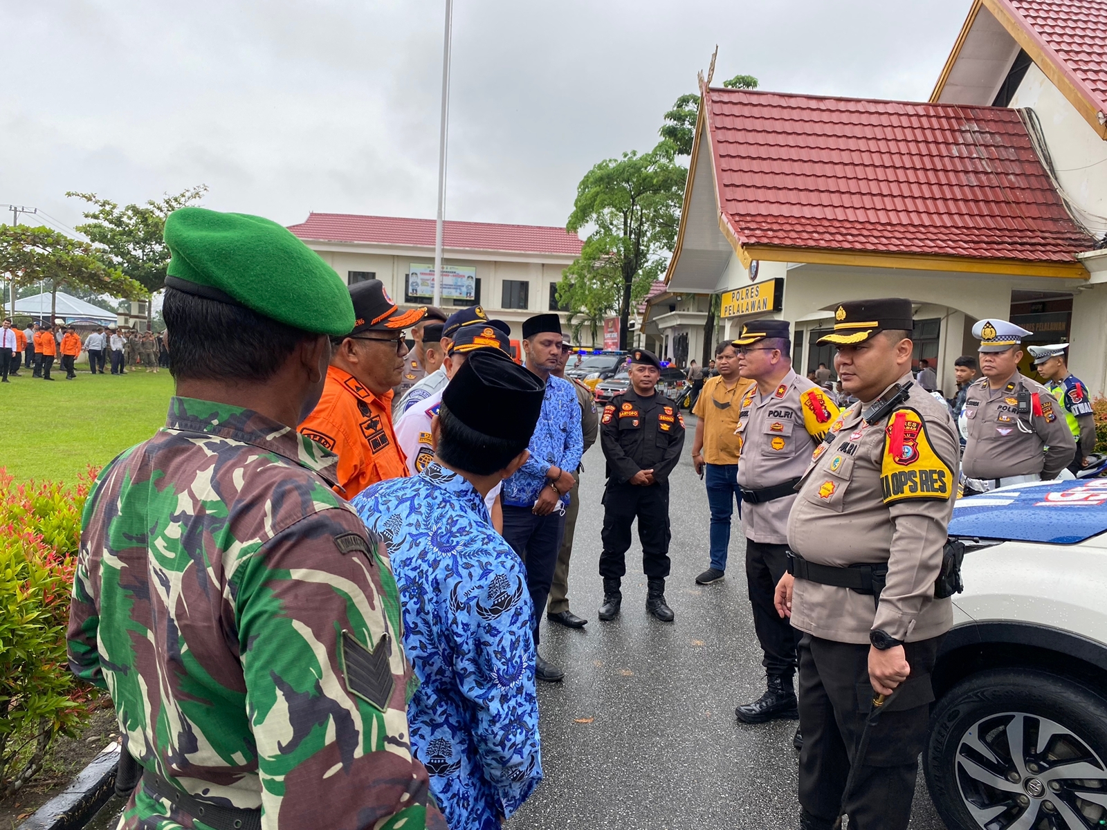 Pengamanan Nataru, Kapolres Pelalawan Pimpin Apel Gelar Pasukan Opresasi Lilin Lancang Kuning Tahun 2022