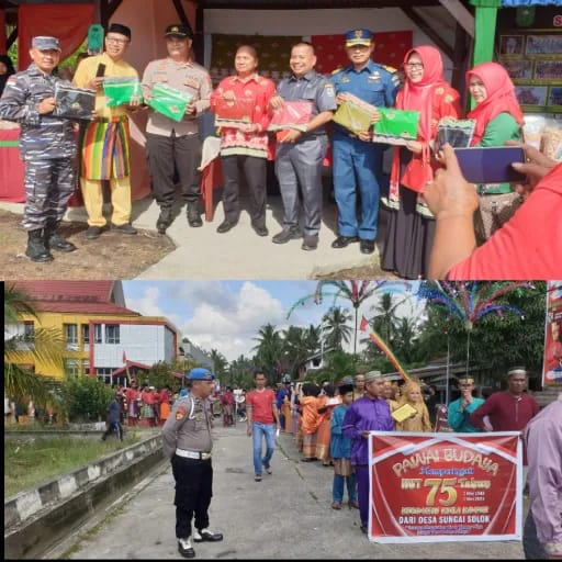 Pawai  Budaya & Bazar UMKM, Peringatan HUT Kecamatan.Kuala Kampar ke - 75