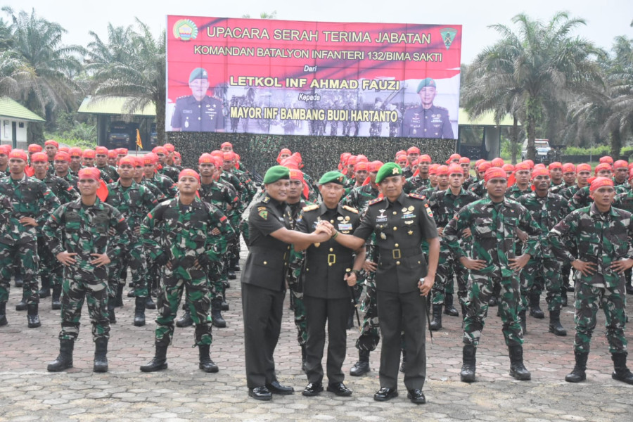 Brigjen TNI Dany Rakca Pimpin Sertijab Danyonif 132/Bima Sakti