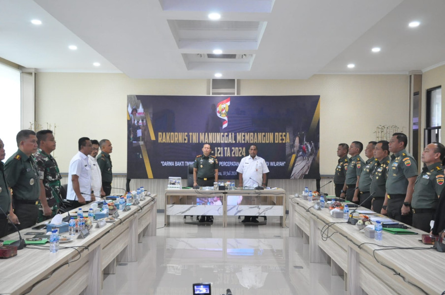 Rakornis TMMD ke-121 TA 2024 di Makorem 031/WB Melalui Vicon
