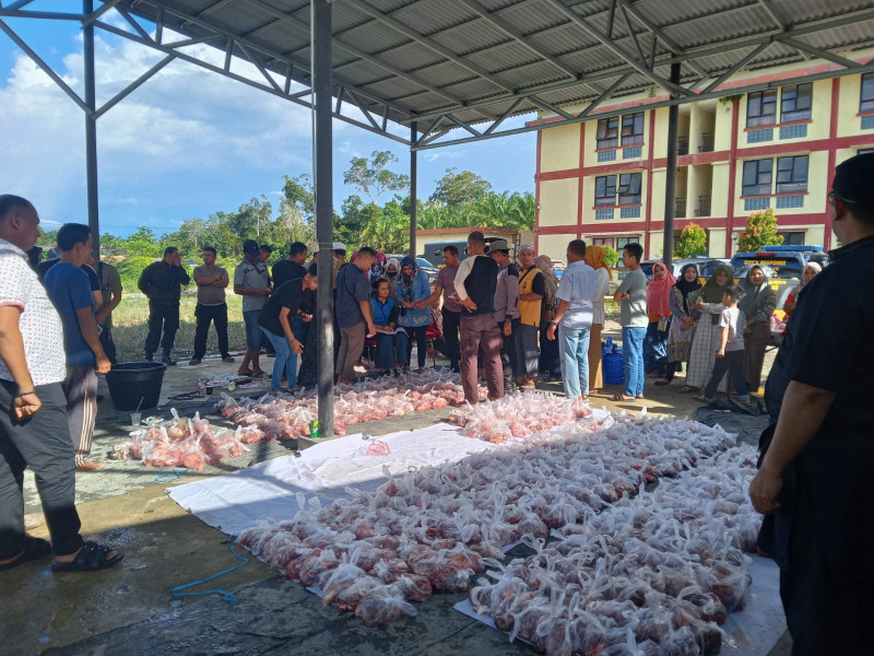 Idul Adha 1444 Hijriah, Polres Rohul Sembelih 10 Ekor Sapi Qurban