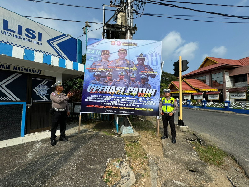 Satgas Preemtif LK 2024 Polres Inhu Datangi Pasar Rakyat Rengat, Ini Pesan Kasat Lantas