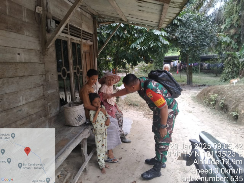 Kopda Gunariadi Aktif Cegah Stunting di Kampung Perawang Barat