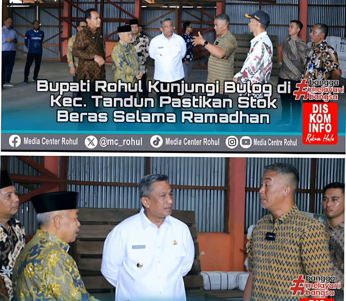 Bupati Rohul Tinjau Gudang Bulog Tandun, Pastikan Stok Beras Aman Jelang Ramadhan