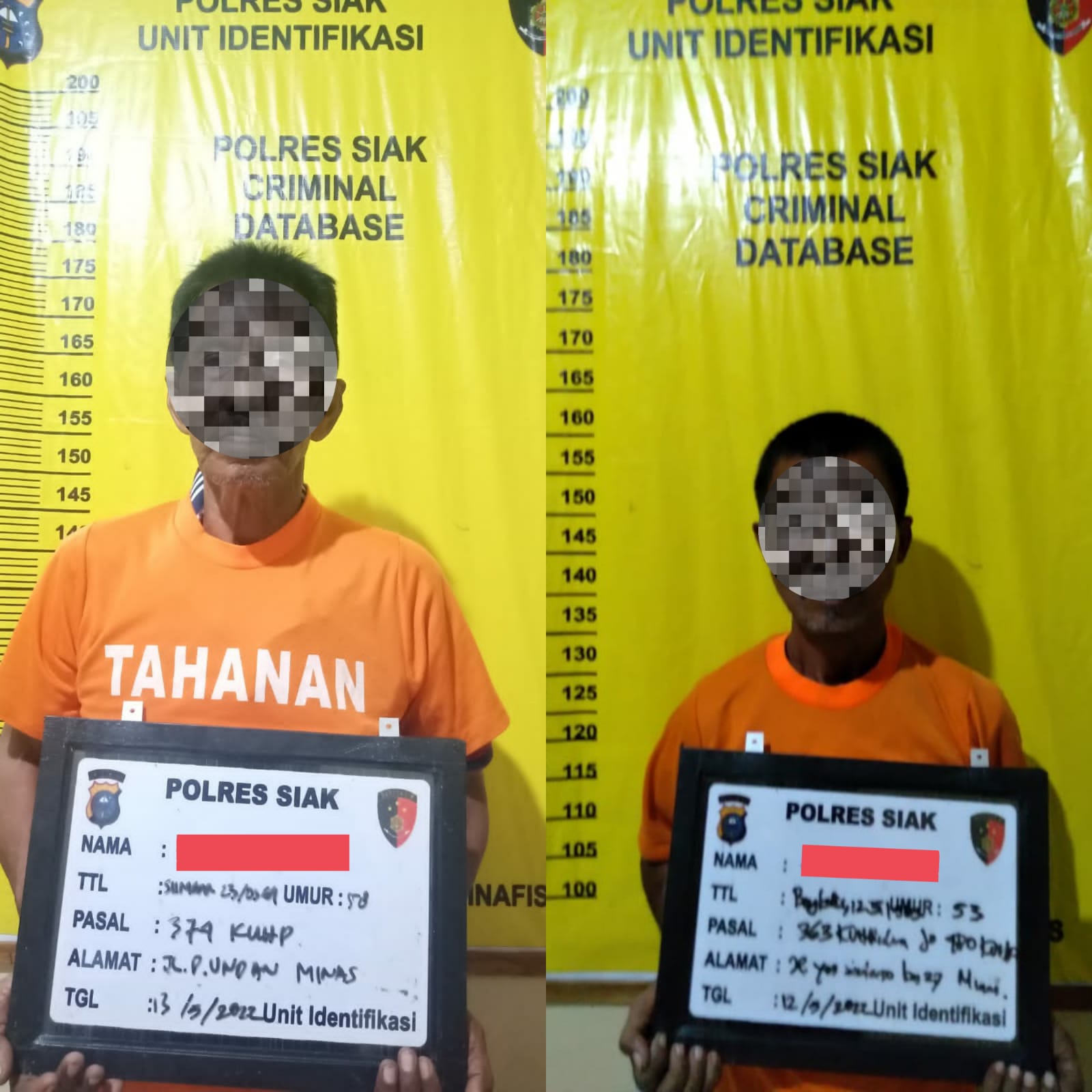 Polres Siak Kembali Tangkap Dua Pria Pelaku & Penadah Barang Curian Berupa Pipa Besi Milik PT PHR