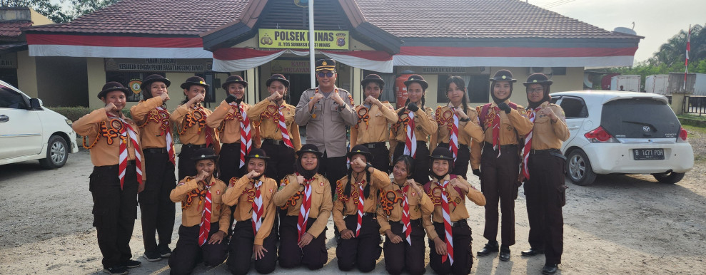 Meriahkan HUT Bhayangkara Ke-78, Polsek Minas Ikuti Lomba Pocil Dan PBB Antar Pelajar Yang Ditaja Polres Siak