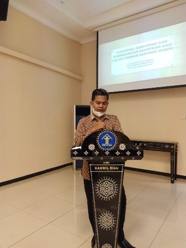 Kanwil KemenkumHAM Riau Sukseskan Verifikasi & Akreditasi PBH, Rahman Adrian: Terimakasih Pak Yasona