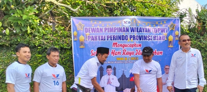 DPW Partai Perindo Provinsi Riau Berqurban Dua Ekor Hewan