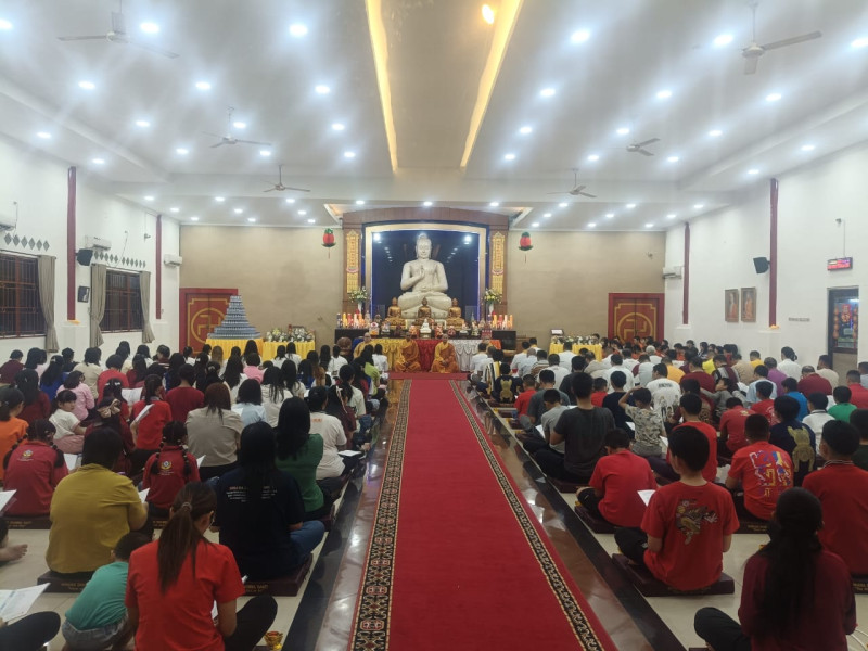 300 Umat Buddha Rayakan Waisak di Perawang, Polsek Tualang Pastikan Keamanan Kondusif