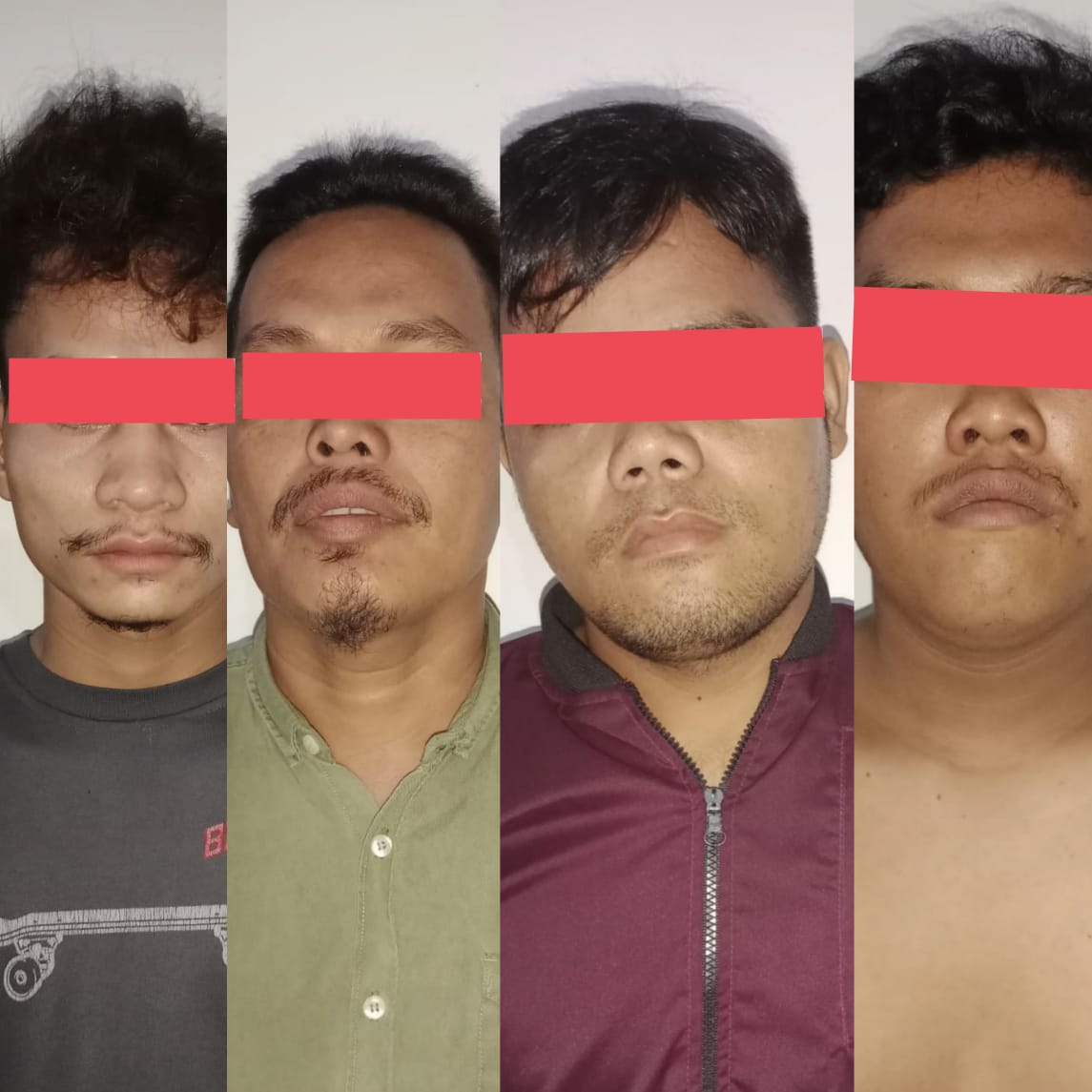 Satreskrim Polres Siak Amankan 4 Pria Pelaku & Penadah Barang Curian Aset Milik PT PHR Minas