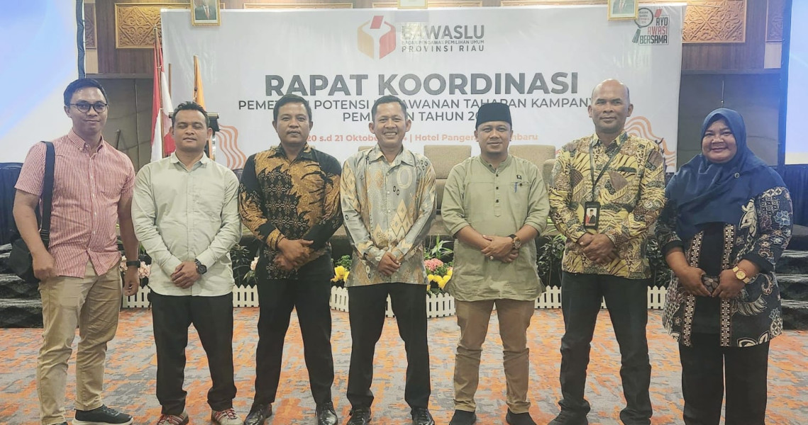 Bawaslu Rohul Ikuti Rakor Pemetaan Potensi Kerawanan Kampanye Pilkada 2024