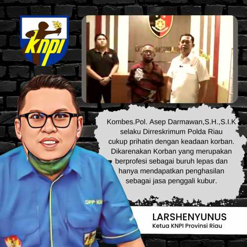 Ditreskrimum Polda Riau Rajin Bantu Rakyat Miskin; Ketua KNPI Riau Bilang ini, Sungguh Terharu!