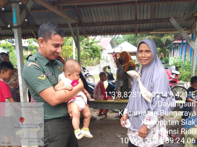 Pengecekan Anak Stunting oleh Koramil 06/PWK Sabak Auh: Upaya TNI AD dalam Menekan Angka Stunting