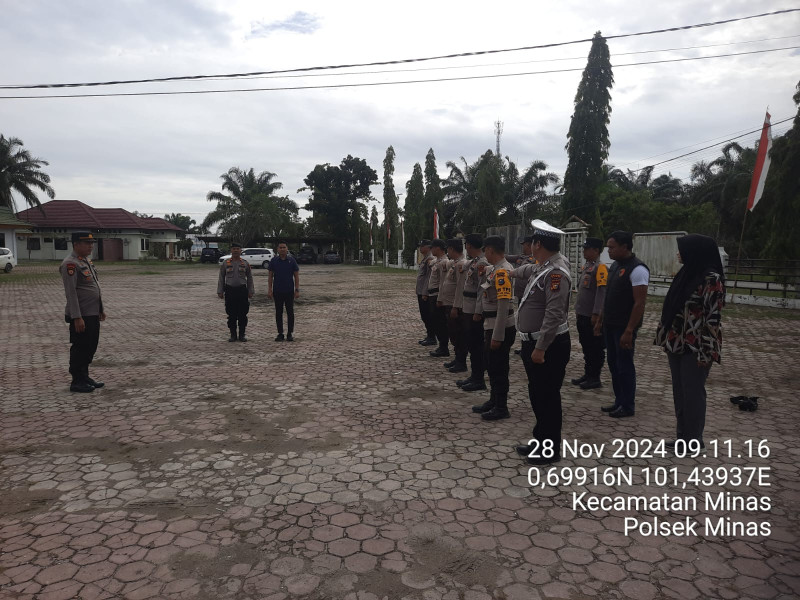 Pasca Pemungutan Suara, Polsek Minas Siap Amankan Gudang Logistik PPK Minas Dalam OMP Lancang Kuning 2024