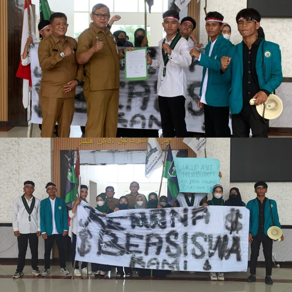 Senat Mahasiswa Ar-Ridho & HMI Cabang Rokan Hilir Nakhodai Mahasiswa Dalam Aksi 11 Maret
