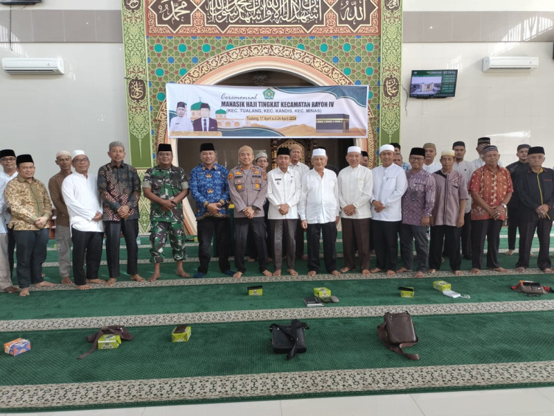 Danramil 04/Perawang Hadiri Kegiatan Manasik Haji Tingkat Rayon IV Di Kecamatan Tualang