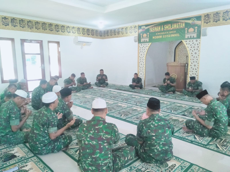 Kodim 0314 inhil gelar doa bersama atas gugurnya prajurit TNI yang sedang bertugas di papua
