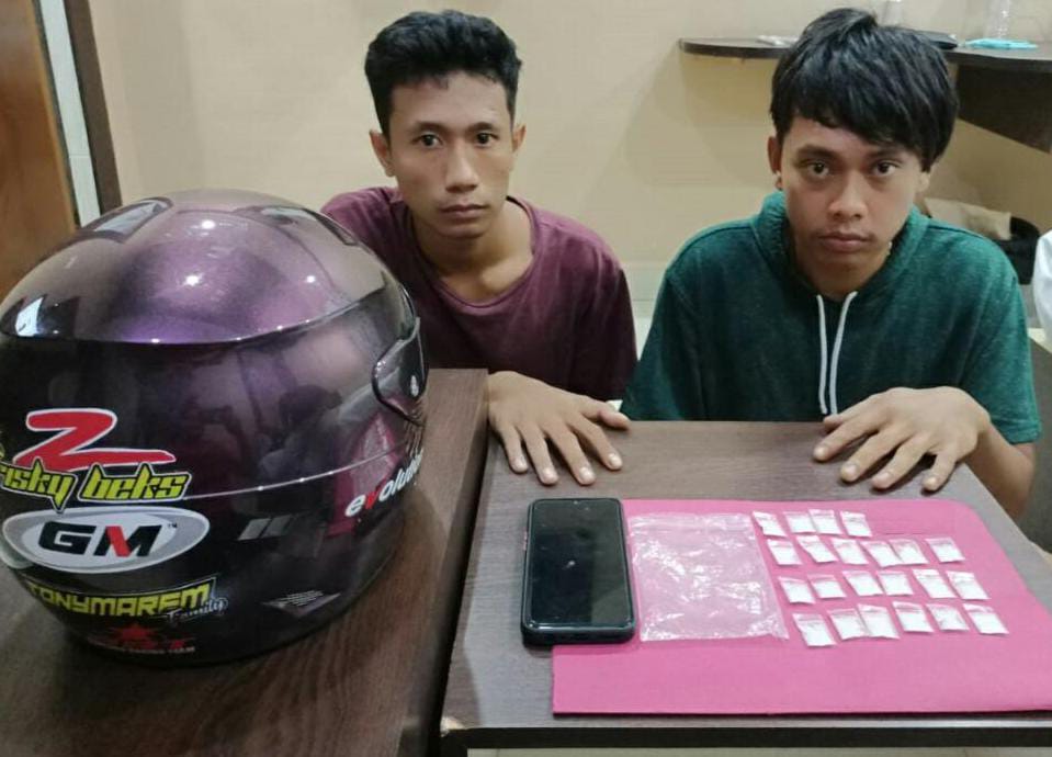 Polres Siak Tangkap 2 Pria Pengedar Narkoba di Kecamatan Tualang Kabupaten Siak