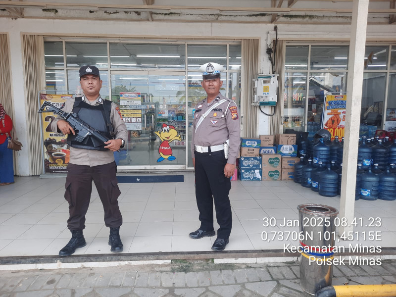 Polsek Minas Giat KRYD, Antisipasi Kejahatan di Tempat Keramaian dan Objek Vital