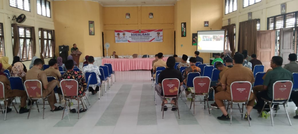 Serma Edy S Jadi Narasumber Dalam Sosialisasi Wawasan Kebangsaan dan Bela Negara di Kecamatan Koto Gasib