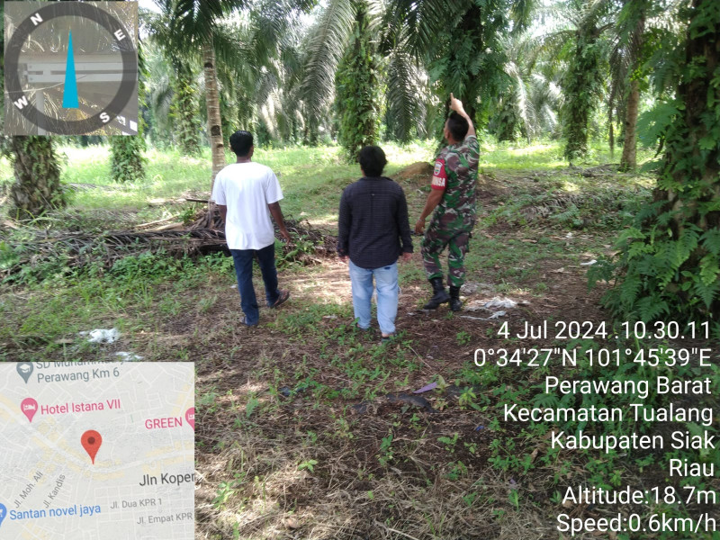 Bersama Warga, Koptu Togi Sitorus Patroli Gabungan Rutin Antisipasi Karhutla di Kampung Perawang Barat