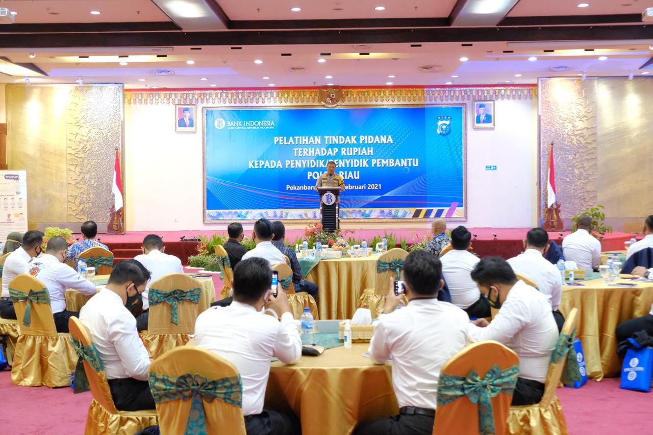 Jabarkan Program Prioritas Kapolri : Krimsus Polda Riau & BI Lakukan Pelatihan TP Uang Rupiah