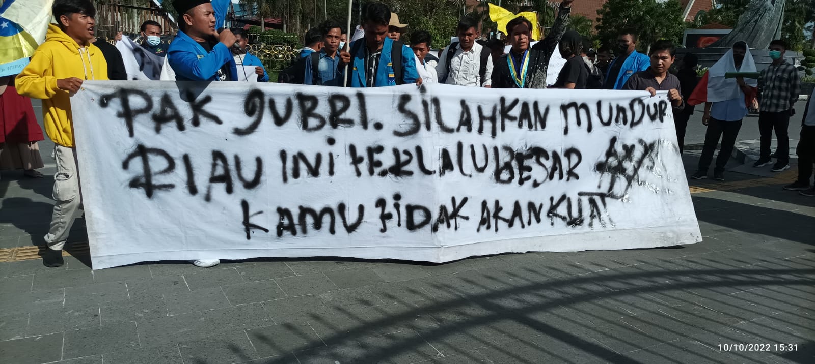 Demo Kantor Gubernur Riau, Mahasiswa PMII Pertanyakan Pengelolaan Dana CSR