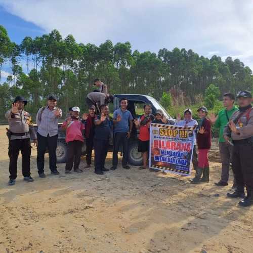 Antisipasi Karhutla, PLT Kapolsek Minas Melalui Bhabinkamtibmas Lakukan Pemantauan Tempat-tempat Rawan Kebakaran 