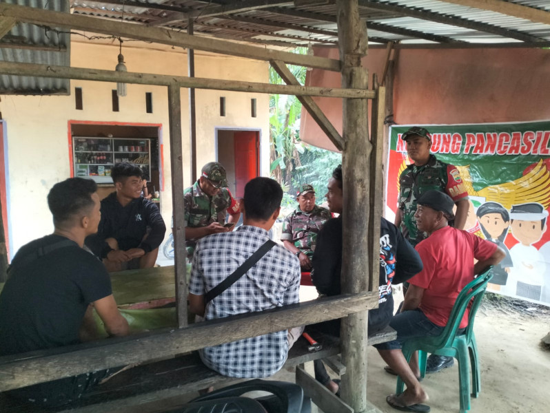 Giat Komsos Rutin, Koptu S Sembiring Sosialisasikan Nilai-nilai Pancasila Kepada Warga Binaan di Minas Jaya