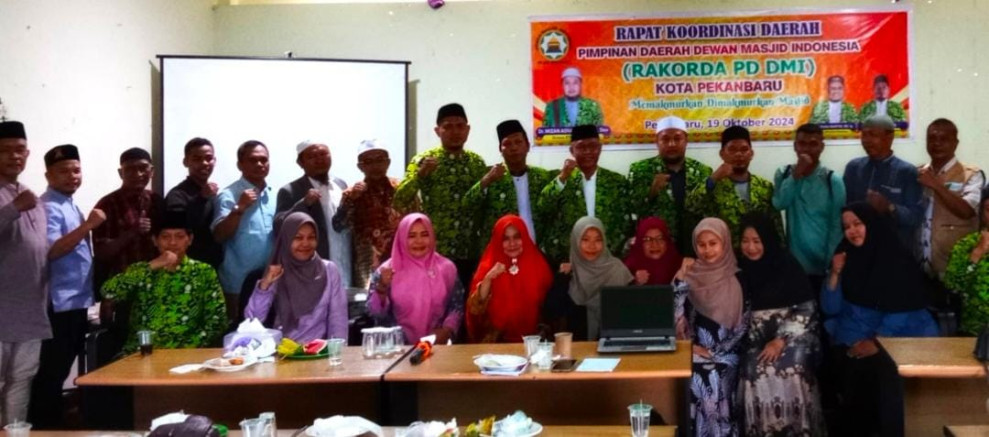 Evaluasi Kinerja Kepengurusan, DMI Kota Pekanbaru Gelar Rapat Koordinasi Daerah