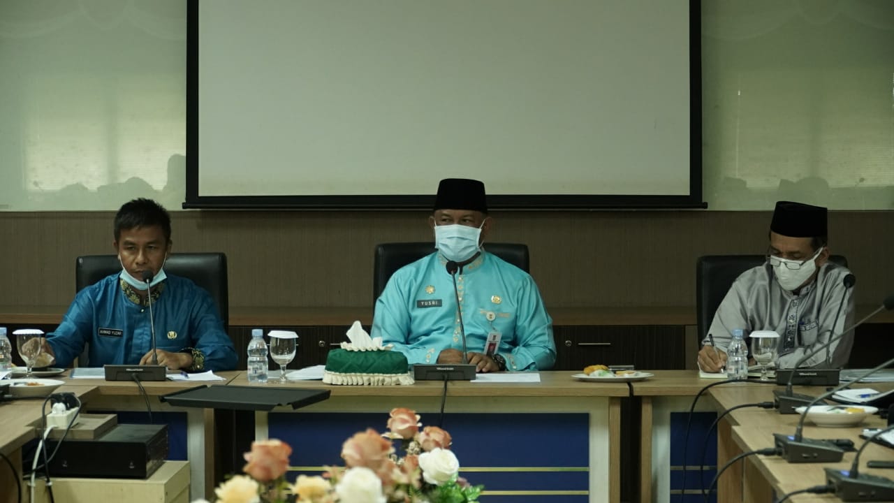 Wakili Bupati, Sekda Kampar  Pimpin Rapat Hari Jadi Riau ke 65 dan HUT RI ke 75 tahun 2020